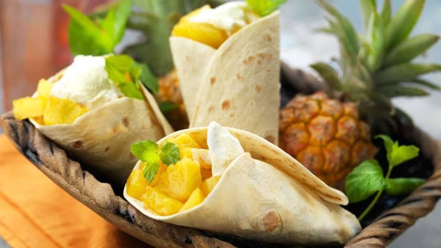 Tortillas med ananas